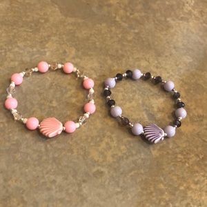Toddler size seashell charm bracelet jewelry